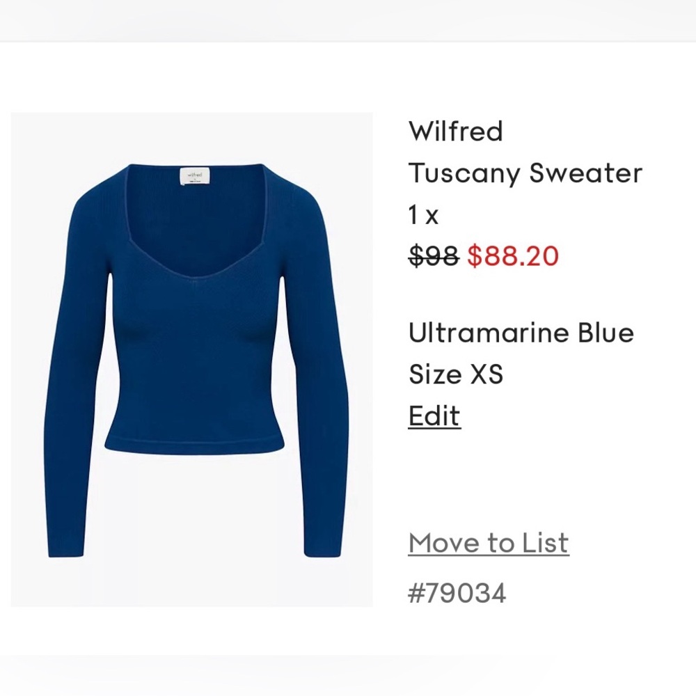 Wilfred Tuscany Sweater Ultramarine Blue